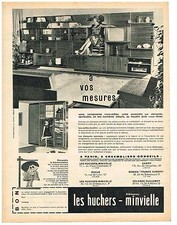 PUBLICITE ADVERTISING  1960  LES HUCHERS-MINVIELLE   meubles sur mesure