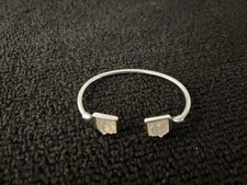 Bracelet jonc argent en cristal Lalique