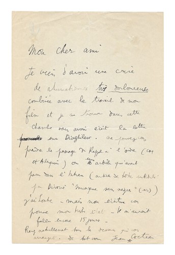 Jean cocteau lettre - cocteau,