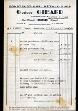 BOUSSAC (23) CONSTRUCTION de HANGAR METALLIQUES "Gustave GIBARD" en 1949