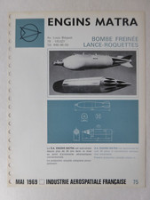 DOCUMENT USIAS LE BOURGET 1969 ENGINS MATRA BOMBE FREINEE LANCE ROQUETTE