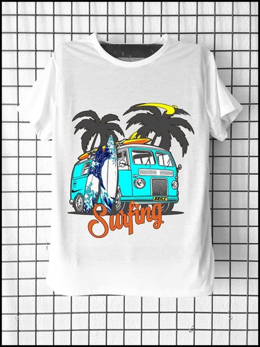 Tee shirt surf planches - planches, combi
