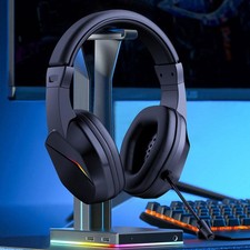 Casque de jeu sans fil Bluetooth Pro avec micro Casque de jeu pour joueurs,