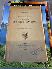 ancien livret 3eme note du massif du mont blanc carte CAF 1904 Henri Vallot 