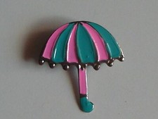 Broche PARAPLUIE Rose et Vert