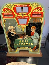 “Jeu de l’Examen” – Jeu mécanique ancien vers 1900 – Complet + disques + boîte