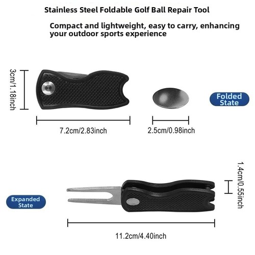 Fourche golf vert pliable - pliable, en