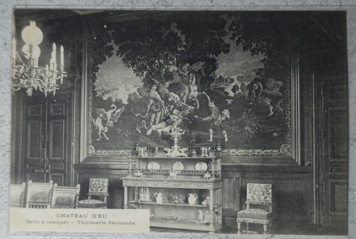 Cpa château salle à - d'eu,
