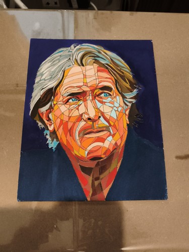 Gouache originale cubiste - gouache,