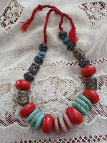 Ancien collier ethnique - ethnique, nomade