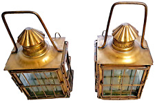 Paire de lanterne applique murale en cuivre ancienne