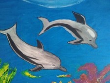 tableau Huile  MER ET