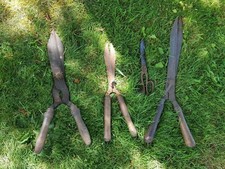 LOT DE 4 ANCIENNES CISAILLES .... CISEAUX OUTILS JARDINAGE.... BRICOLLAGE GARAGE