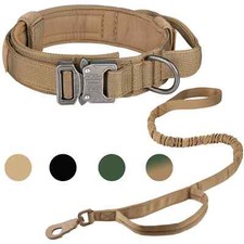 Collier Tactique Chien + Laisse – Ajustable et Robuste – Dressage, Promenade