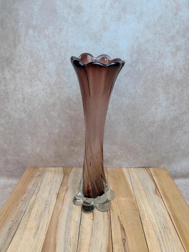 Vase vintage verre - , ambré