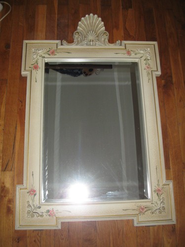Ancien miroir glace bois - ancien,