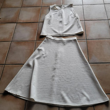 ENSEMBLE ROBE /HAUT HET M FEMME COULEUR BLANC ECRUE TAILLE M