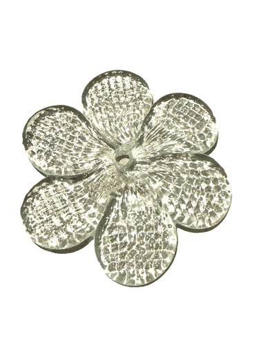 Pampille fleur plate verre - pampille, en