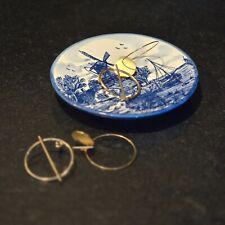 Ravissante petite coupelle décorative Delft bleue, porte-bijoux vintage Ø10,5 cm
