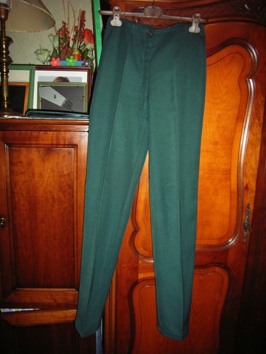 Pantalon slim tergal vert - slim,