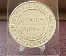 JETON TIMBRE MONNAIE credit lyonnais 10 centimes superbe qualité 1920