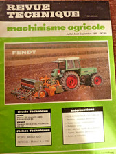 REVUE TECHNIQUE TRACTEUR AGRICOLE FENDT FARMER 310 311 312 LS et LSA moteur MWM