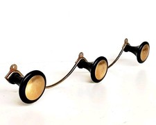 PORTE MANTEAUX NOIR ET DORÉ A 3 PATÈRES VINTAGE 