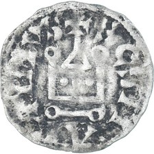 [#341955] Pièce de monnaie, France, Touraine, Denier Tournois, env. 1150-1200, Saint-Martin d