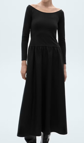 Robe mango coton noir - mango, t.s