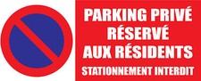 Panneau parking privé