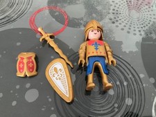PLAYMOBIL * MOYEN-AGE * Chevalier du Lion Armure Dorée Rouge Bleu Lys 