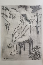 Tableau Pierre noire signé 40x30cm