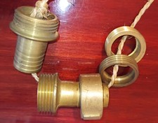 Lot de raccords pour tuyau souple - Ø 32 mm -  en laiton - eau gaz - qun