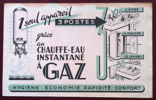 Buvard chauffe eau à gaz - -,