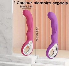 Vibromasseur Doux Silicone G clitoris Gode Vibrant Sextoy Dildo Femme✨