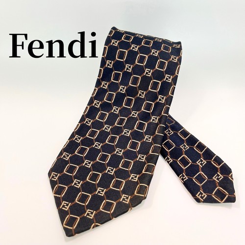 Cravate fendi 100 soie - soie, noire