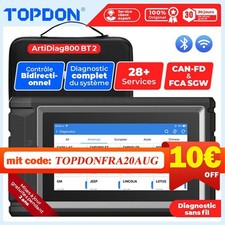 TOPDON AD800 BT 2.0 Appareil de diagnostic automobile OBD2 Test actif CAN FD FCA