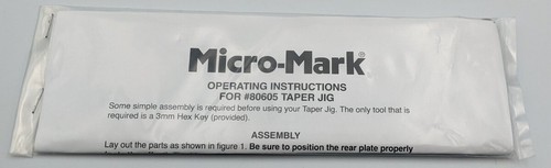Micro mark 80605 taper jig - micro-mark,