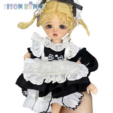 1/6 BJD Dolls Cute Girl Dolls Black Skin Blonde Perruque Maquillage Peint Prend
