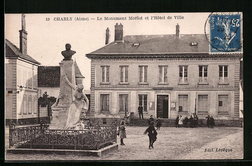 Cpa charly monument morlot - le,