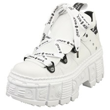 New Rock M-wall106nsport-v4 Vegan White Bottes Plate-forme