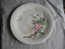 Rare Grand plat en porcelaine de Paris décoré par Marguerite Jacquot 1891