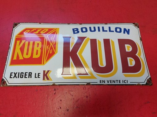 Plaque émaillée bouillon kub - bouillon,