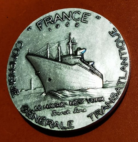 Medaille argent paquebot - medaille,