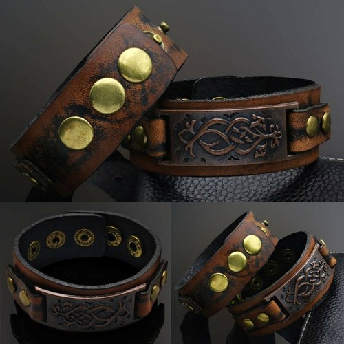 Bracelet cuir véritable - bracelet,