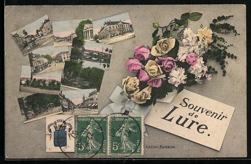 Cpa lure souvenir - souvenir, avec