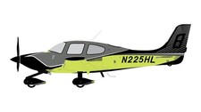 Avion cirrus sr22t - reg:, n225hl