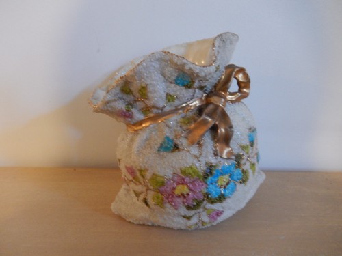 Vase barbotine granité blanc