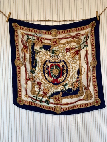 Foulard carré soie blason - carré,