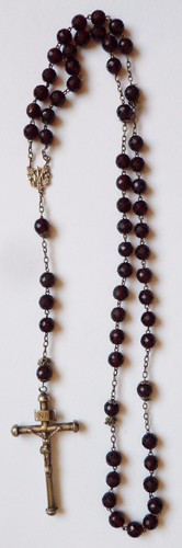Antique huge silver rosary - antique,